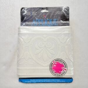TEXTURED‎ Vintage Applique Paintable Imperial Wallpaper 5yd Border #APC9055B